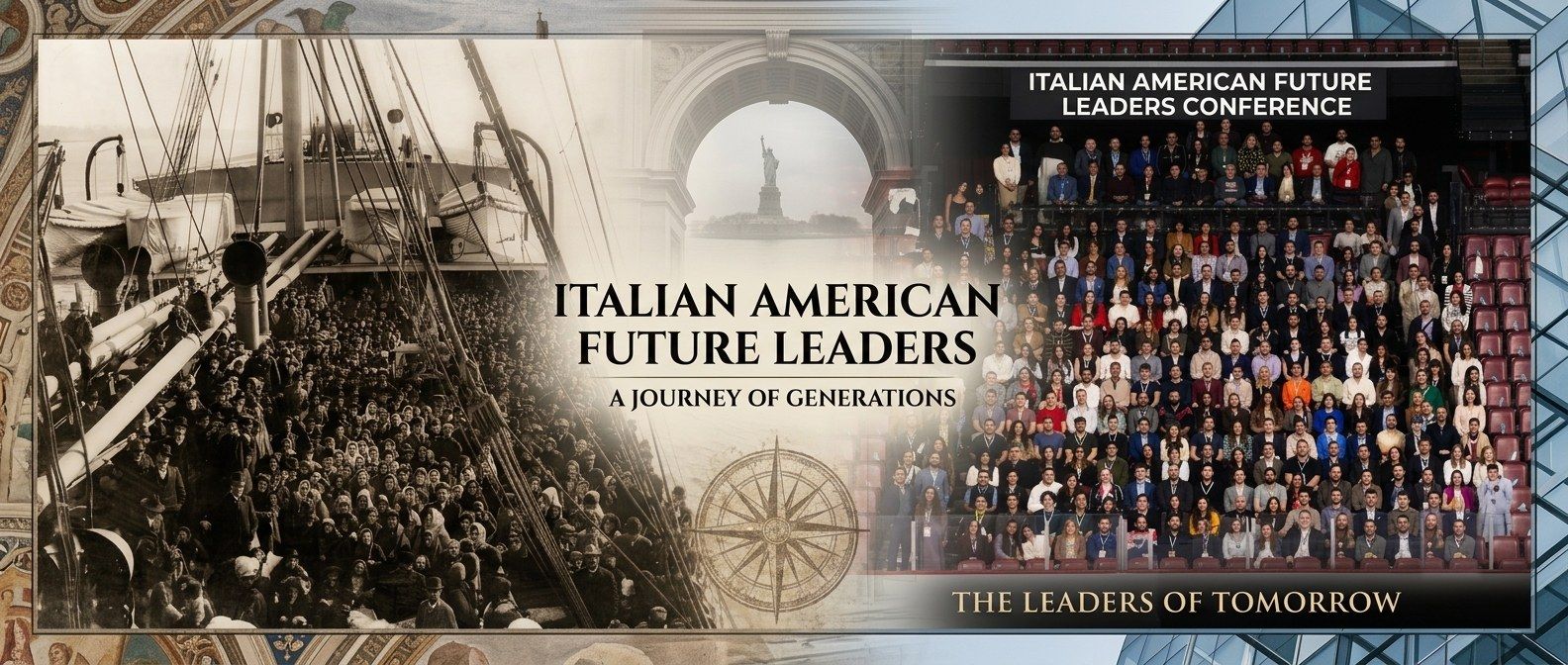 Italian American Future Leaders: a journey of generations — Italian immigrants arriving by ship alongside the Fellows and Alumni of today's IAFL convention